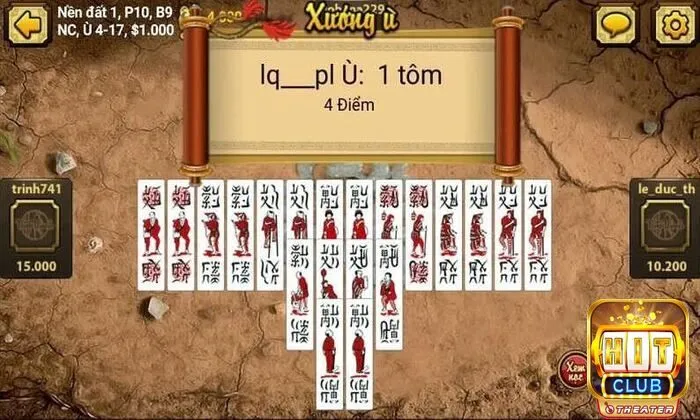 Cách chơi bài chắn Hitclub chi tiết từ A tới Z dễ hiểu nhất 2 Thứ tự chia bài trong cách chơi bài chắn online Hitclub