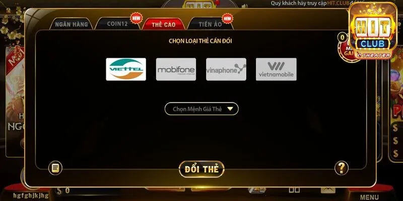 Hướng dẫn cách rút tiền Hitclub qua thẻ cào